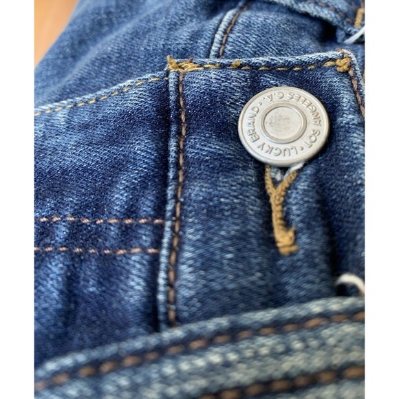 Lucky Brand Bridgette High Rise Cropped Mini Bootcut Jeans Dark Wash- Size 6 - Picture 11 of 11